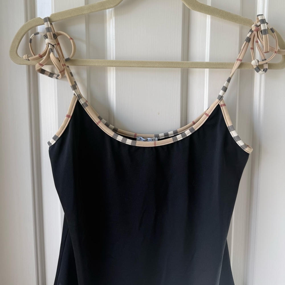 Burberry Dress with Beige Checkered Trim